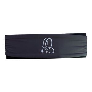 Gray Headband with Butterfly Logo Abigail Rose Athletics